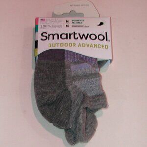 SmartWool Outdoor Advanced LT Cushion Micro Socks Women's Medium NWT Light Gray